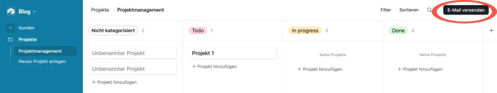Button in Airtable zur manuellen Auslösung einer Automatisierung